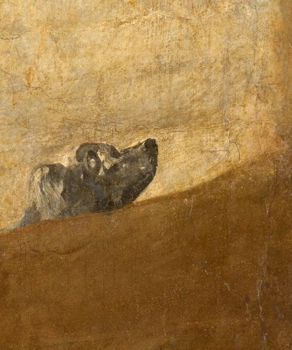 Perro semihundido - Goya